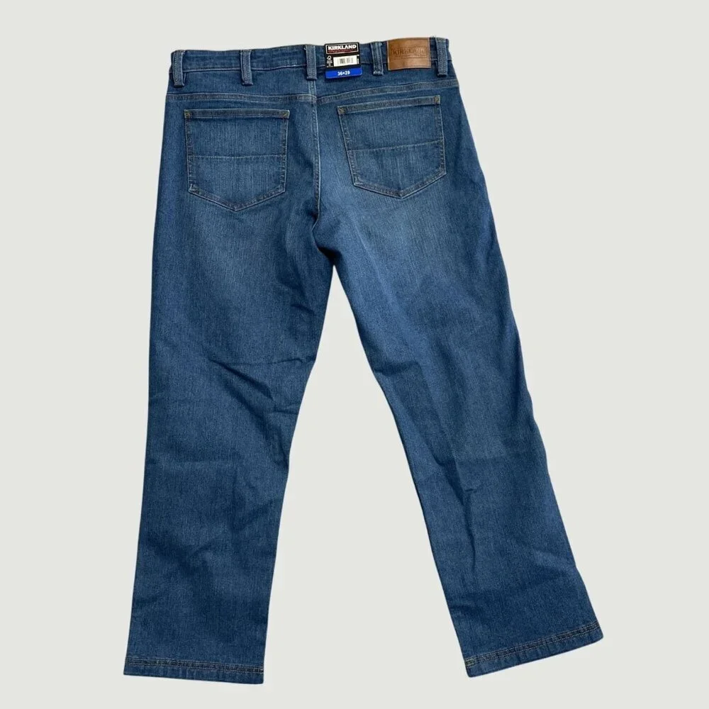Kirkland Signature Men's 36x29 Straight Fit Comfort Stretch Jeans Blue N0245